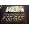 Image 1 : 1964 &1962 Sask License Plates
