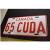 Image 1 : “65 Cuda” License Plate