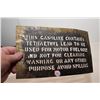 Image 1 : Brass Gasoline Warning Stencil