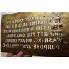 Image 2 : Brass Gasoline Warning Stencil