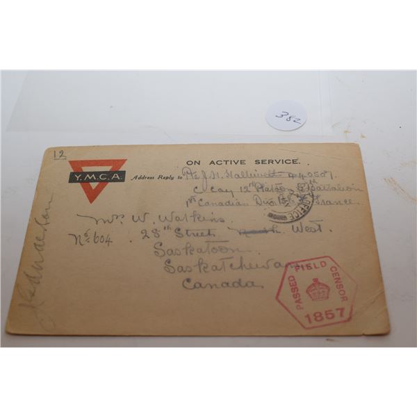 WWI Canada Soldier Postcard
