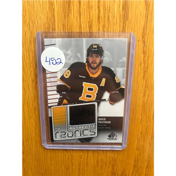 David Pastrnak - Jersey Card