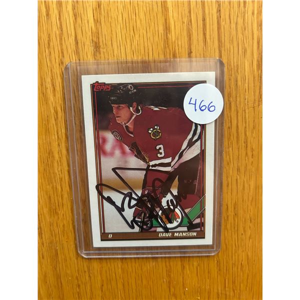 Dave Manson - Autographed Hockey Card
