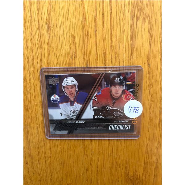 Connor McDavid - Young Guns Checklist - Rookie Card