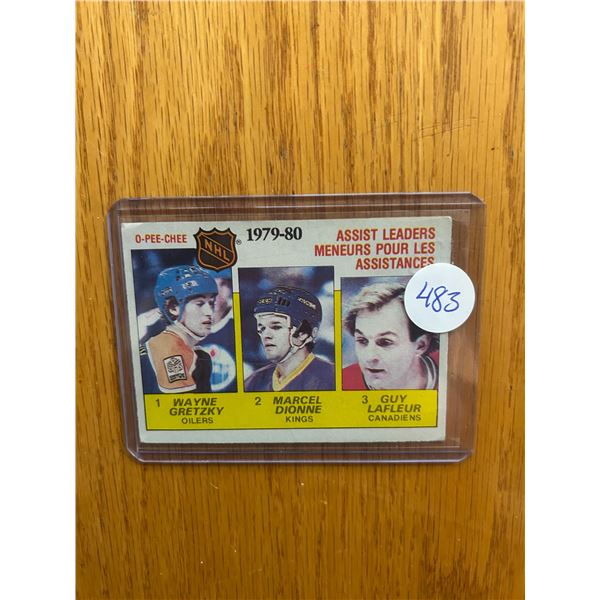 Wayne Gretzky - 1979-80 Assist Leaders - Hockey Card