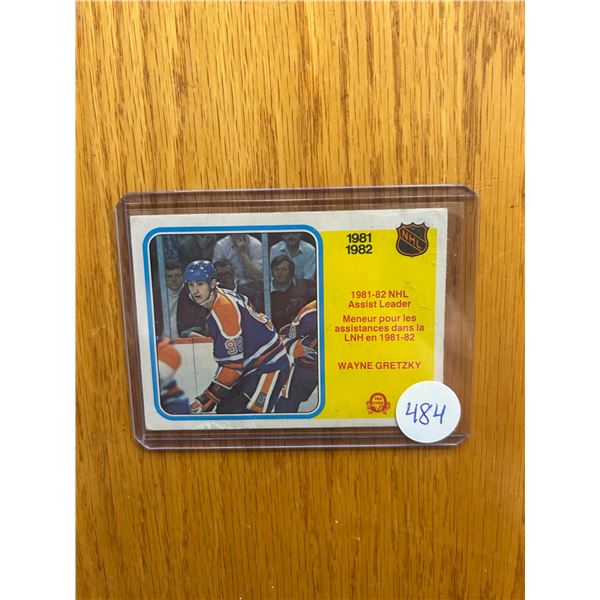 Wayne Gretzky - 1981-82 Assist Leader - Hockey Card