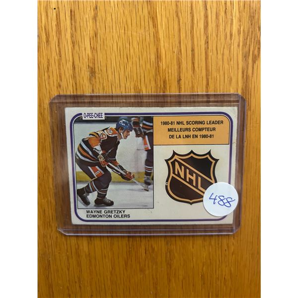 Wayne Gretzky - 1980-81 Scoring Leader - Hockey Card