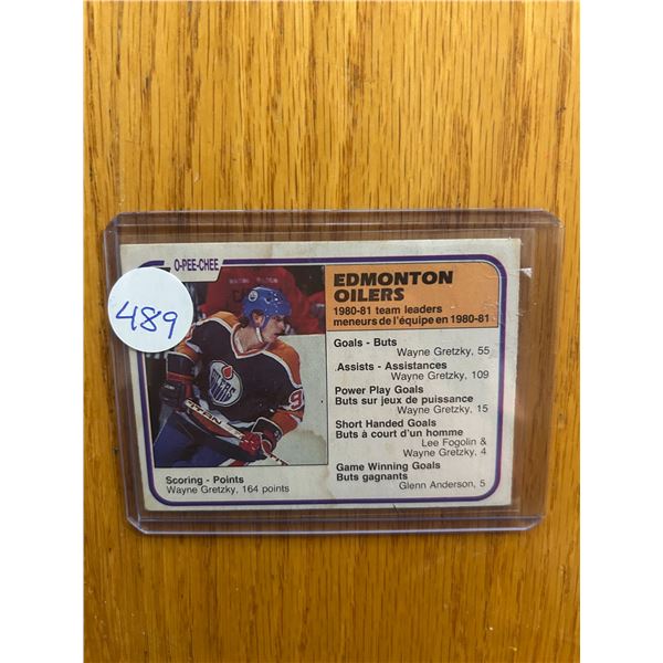 Wayne Gretzky - 1980-81 Point Leader - Hockey Card