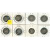 Image 1 : (3) 1969, 1971, (2) 1973, 1974, 1983 Canada 50 Cents Coins.