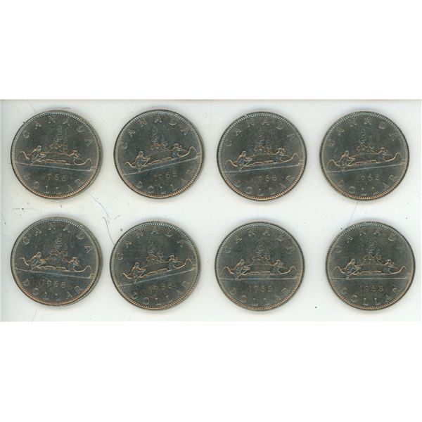(8) 1968 Canada One Dollars.