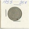 Image 2 : 1953 Canada Silver 25 Cents.