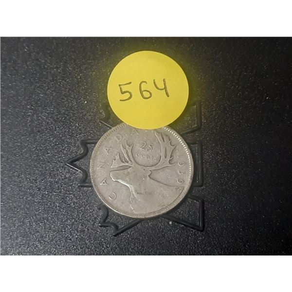 1939 Canada Silver 25 Cents.