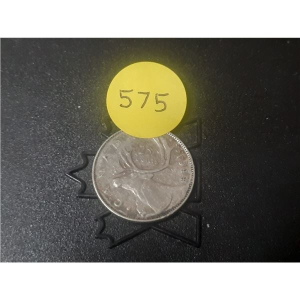 1944 Canada Silver 25 Cents.
