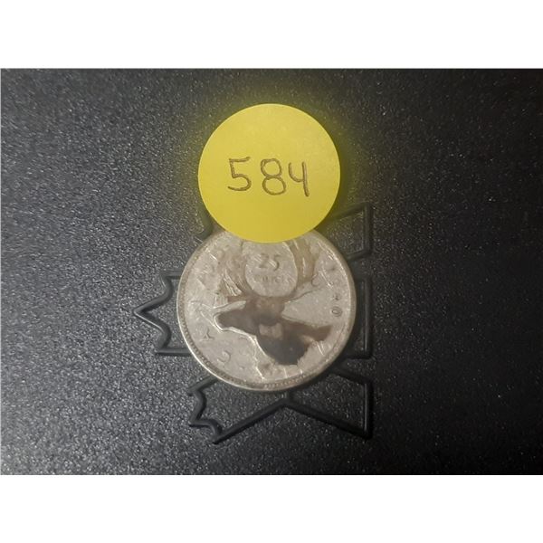 1940 Canada Silver 25 Cents.