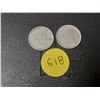 Image 1 : (2) 1944 Canada Silver 10 Cents.