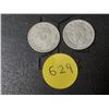 Image 2 : 1947 Maple Leaf After 7 and 1947 Canada Silver 10 Cents.