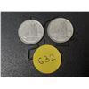 Image 1 : (2) 1951 Canada Silver 10 Cents.