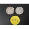 Image 1 : (2) 1951 Canada Silver 10 Cents.