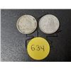 Image 1 : (2) 1951 Canada Silver 10 Cents.