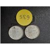 Image 1 : (2) 1951 Canada Silver 10 Cents.