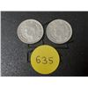 Image 2 : (2) 1951 Canada Silver 10 Cents.