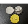 Image 1 : (2) 1951 Canada Silver 10 Cents.