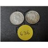 Image 2 : (2) 1951 Canada Silver 10 Cents.