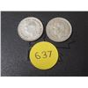 Image 2 : (2) 1951 Canada Silver 10 Cents.