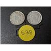 Image 2 : 1950 and 1951 Canada Silver 10 Cents.