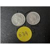 Image 2 : (2) 1950 Canada Silver 10 Cents.