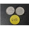 Image 1 : 1949 and 1950 Canada Silver 10 Cents.