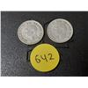 Image 2 : (2) 1952 Canada Silver 10 Cents.