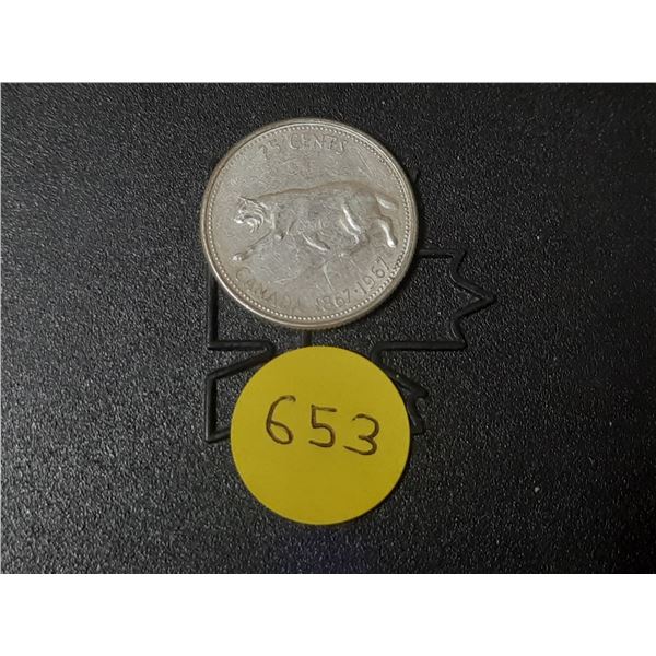 1967 Canada Silver 25 Cents.