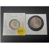 Image 1 : 1963 Swiss 1 Franc Coin - Silver (83.5% silver and 16.5% copper) and 1968 Swiss 2 Franc.
