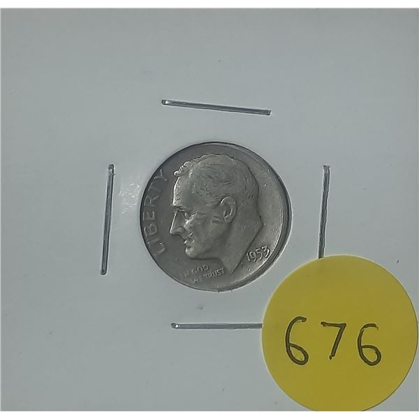 1953 U.S.A  One Dime - Silver.