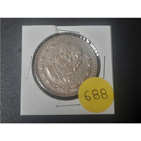 1959 Mexico 1 Pesos Coin - Silver (.100)