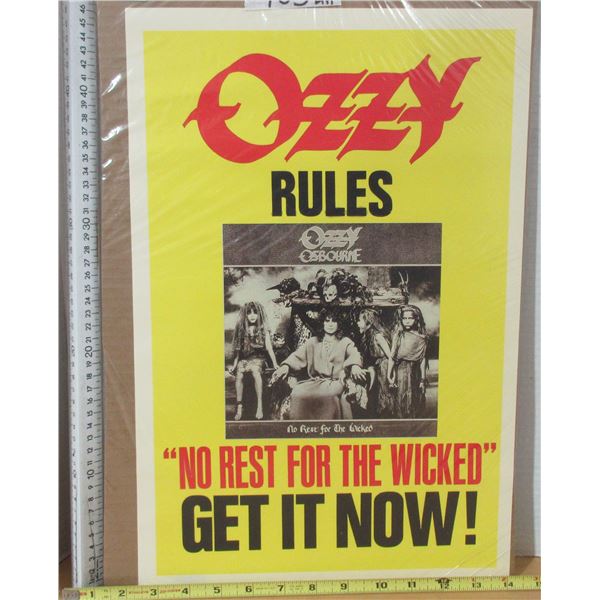 Ozzy Rules Concert Poster