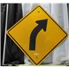 Image 1 : Curve Ahead Metal Highway Sign