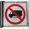Image 1 : NO Truck Allowed Metal Highway Sign