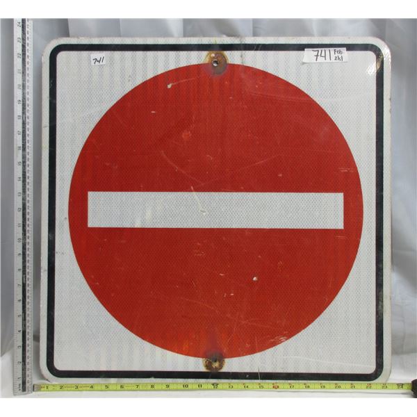 Do Not Enter Metal Highway Sign
