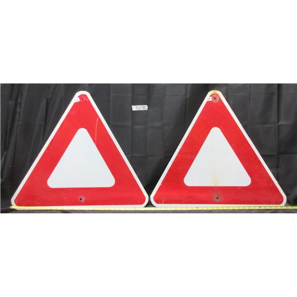 2 Slow Moving Metal Highway Sign