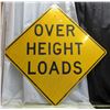Image 1 : Over Height Loads Metal Highway Sign