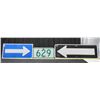 Image 1 : 3 Different Metal Highway Signs (2 Arrows and 629)