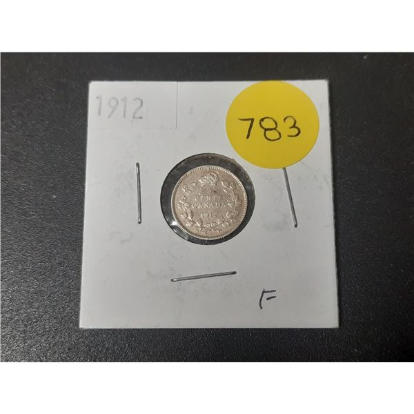 1912 Canada Silver 5 Cents.