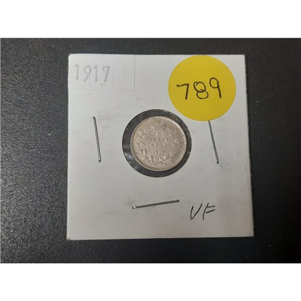 1917 Canada Silver 5 Cents.