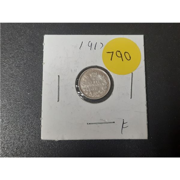 1917 Canada Silver 5 Cents.