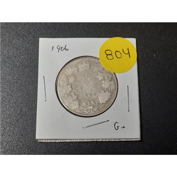 1906 Canada Silver 50 Cents.