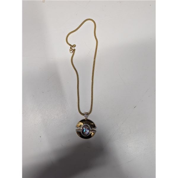 Vintage Nolan Miller Gold Tone Pendant Rope Necklace 9" Long
