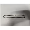 Image 1 : 8" Long Gold Tone Black Ball Necklace