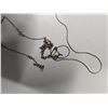 Image 4 : (2) gold Tone Necklaces w/ pendants